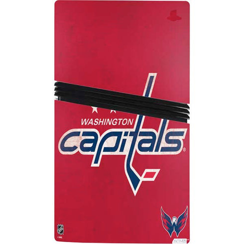 NHL Washington Capitals Distressed PS5 Pro Console Skin